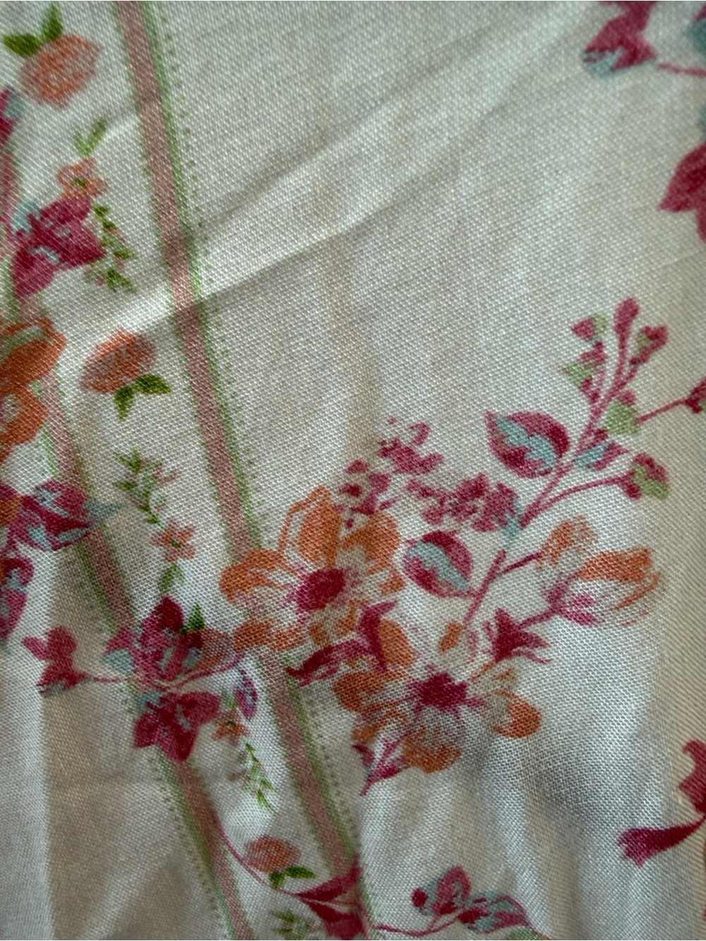 easel White Floral-Print Tiered Midi Dress with Pink Accents - Picture 2 of 2